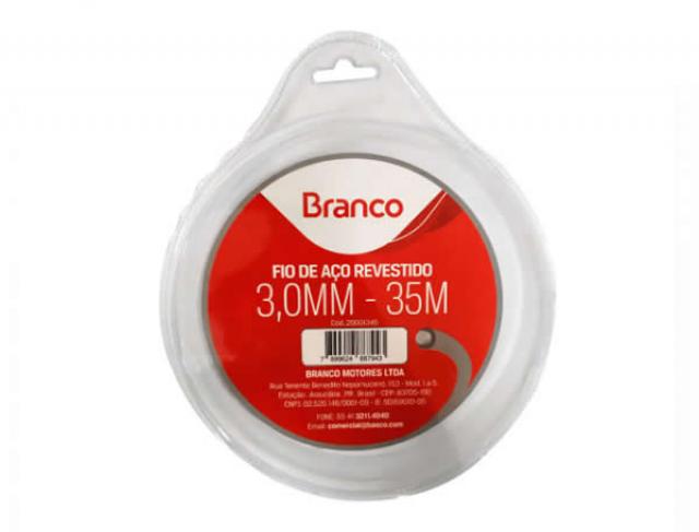Fios de Aço Revestido 3mm 35m Branco