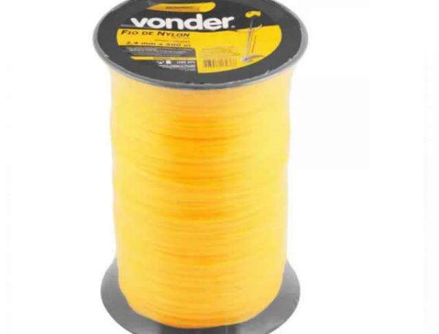 Fio de Nylon 2,4mmx500m Redondo Para Roçadeiras e Aparadores
