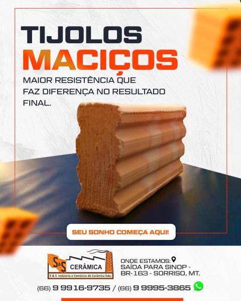 Tijolos maciços SS Cerâmica